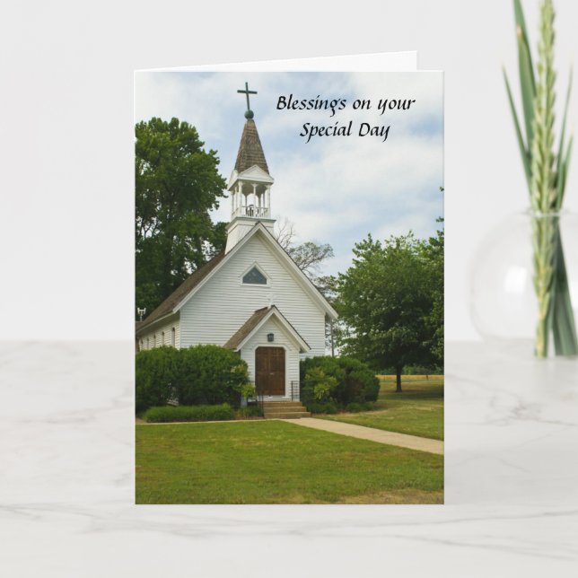 Cartão Cumprimento do aniversário das bênçãos (Frente)