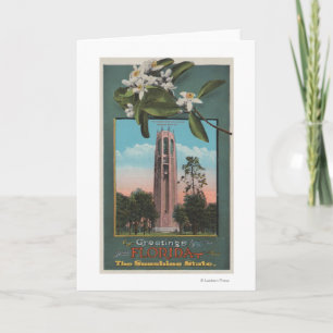 Cartão Cumprimentos de Florida & de imagem do canto