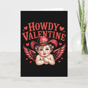 Cartão Cumprimentos Dia dos Namorados Cowboy Cupido Rodei