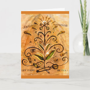 Cartão Cumprimentos do chá!