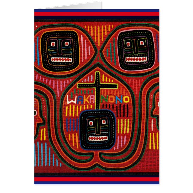 Cartão Cuna Tribal Design (Frente)