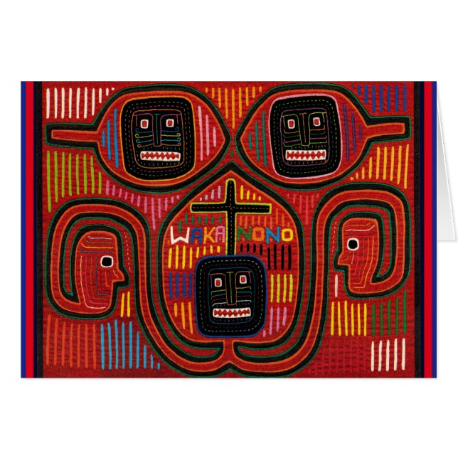 Cartão Cuna Tribal Design (Frente Horizontal)