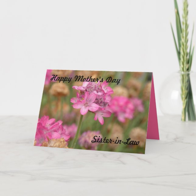 Cartão cunhado de Dia de as mães feliz (Frente)