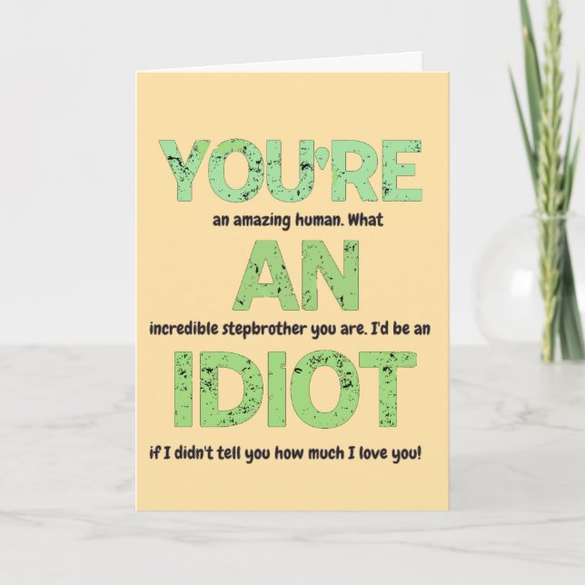 Cartão Cunhado, Você é um Presente Humano Incrível (Frente)