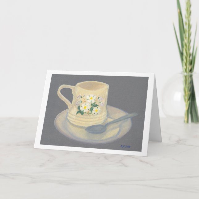 Cartão Cup and Saucer - Greeting Card (Frente)