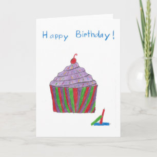 Cartão Cupcake birthday card