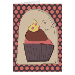 Cartão Cupcake da torta do Sweety