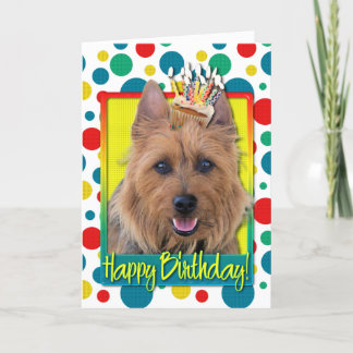 Cartão Cupcake de aniversário - australiano Terrier