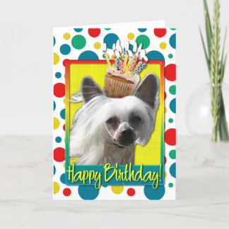 Cartão Cupcake de Aniversário - Chinês Detido - Kahlo