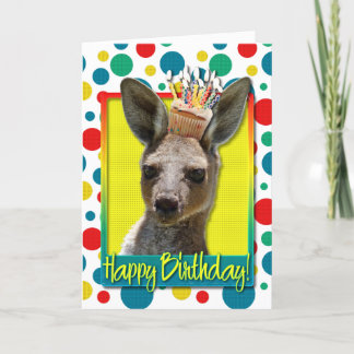 Cartão Cupcake de aniversário - Kangaroo
