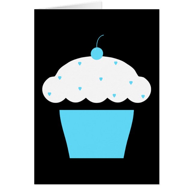 Cartão cupcake de cereja (Frente)