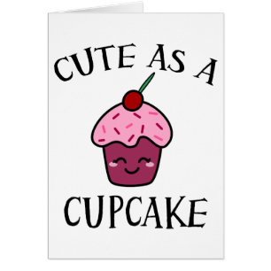 Cartão Cupcake de Kawaii