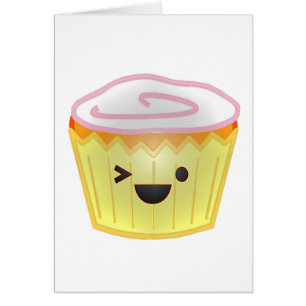 Cartão Cupcake do Emoticon