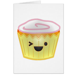 Cartão Cupcake do Emoticon