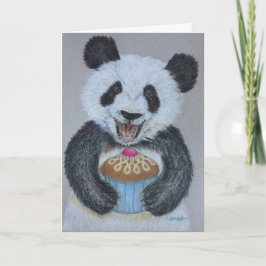 Cartão Cupcake Panda Birthday Card