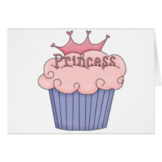 Cartão Cupcake para uma princesa