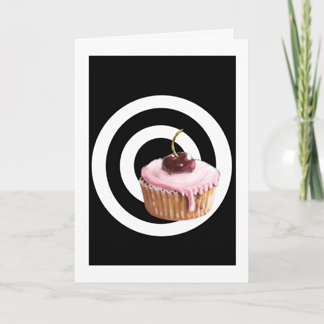 Cartão Cupcake Target  Greeting Card (Frente)