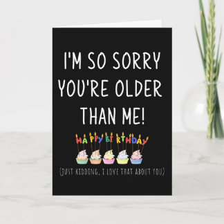 Cartão Cupcakes com velas Engraçado melhor aniversário do