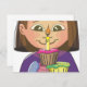 Cartão Cupcakes da menina do aniversário (Frente/Verso)