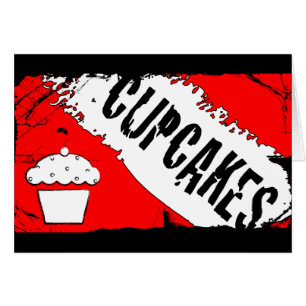 Cartão cupcakes de migalhas