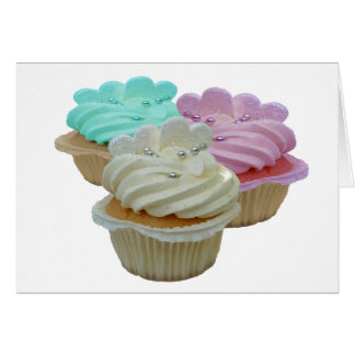 Cartão Cupcakes e Corações