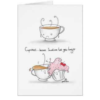 Cartão Cupcakes… porque às vezes o chá obtem só