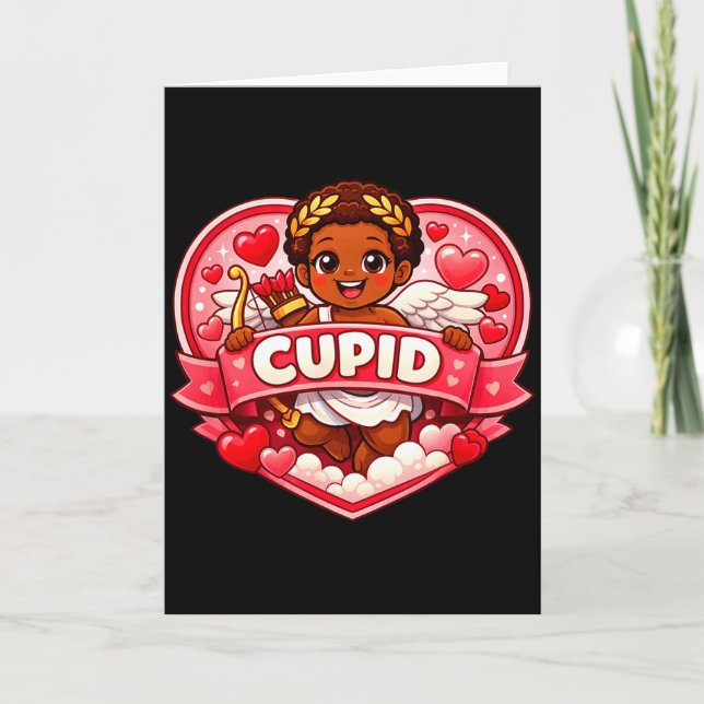 Cartão Cupid African American Valentine  (Frente)