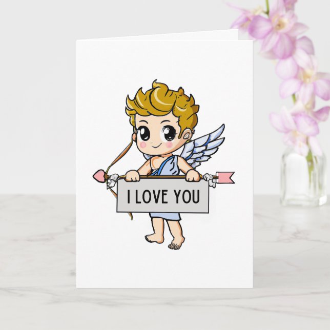 Cartão Cupid Eu Te Amo Cartaz De Dia de os namorados