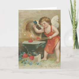 Cartão Cupid Heart Anvil Esqueça-Me-Not