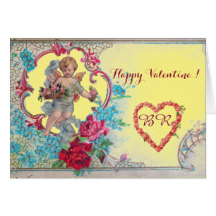 CARTÃO CUPIDO DE ROMANTICA /VALENTINE QUE RECOLHE ROSAS