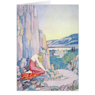 Cartão Cupido e psique por Jessie Bayes