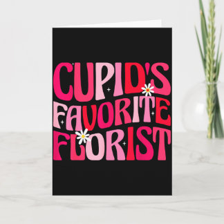 Cartão Cupids Favorite Florist Funny Retro Groovy Valenti