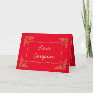 Cartão Cupom de Amor Personalizado