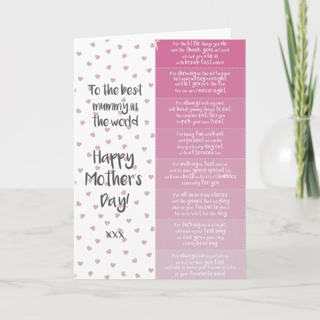 Cartão Cupom do Dia das Mães (Frente)