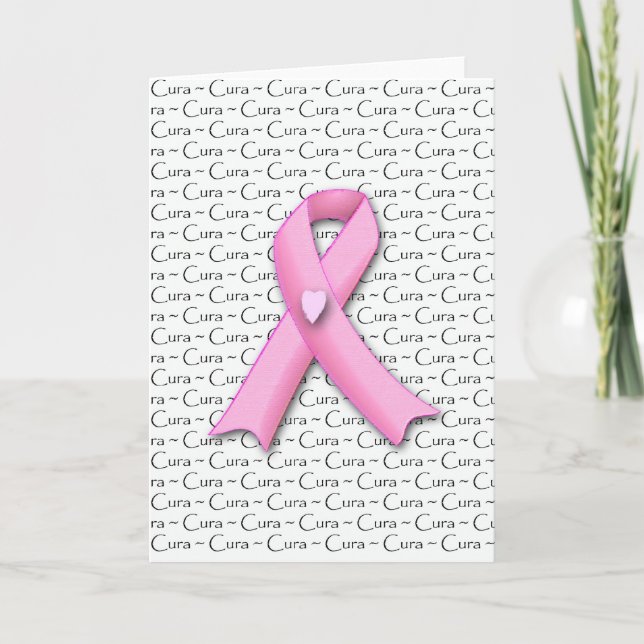 Cartão Cura, Breast Cancer Awareness Card in Spanish (Frente)