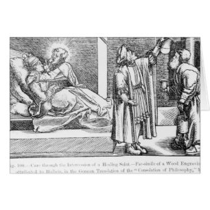 Cartão Cura com a intercessão de uma cura