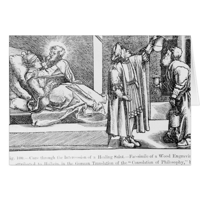 Cartão Cura com a intercessão de uma cura (Frente Horizontal)