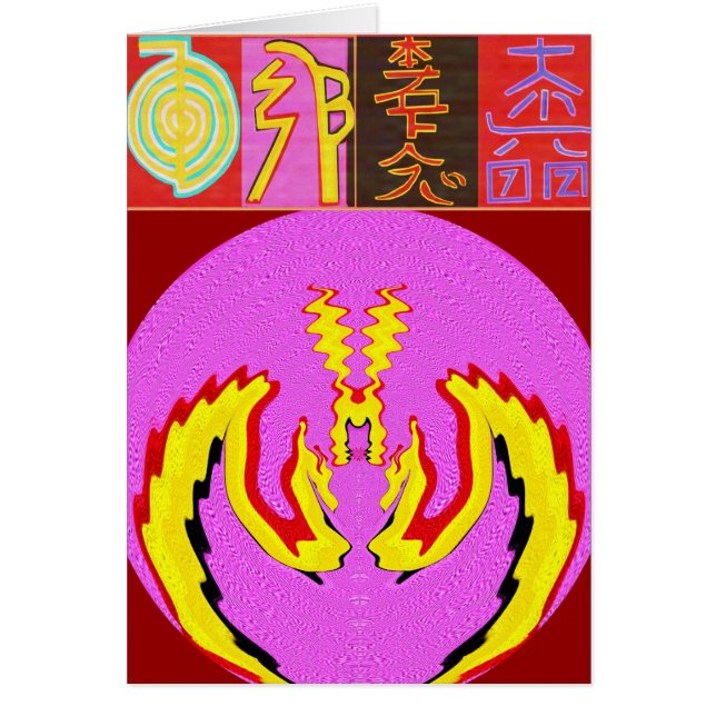 Cartão Cura da distância de Reiki (Frente)