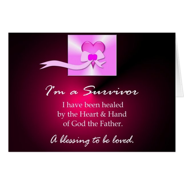 Cartão Cura do cancro da mama (Frente Horizontal)