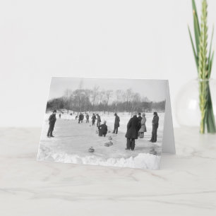 Cartão Curling in Central Park, 1906