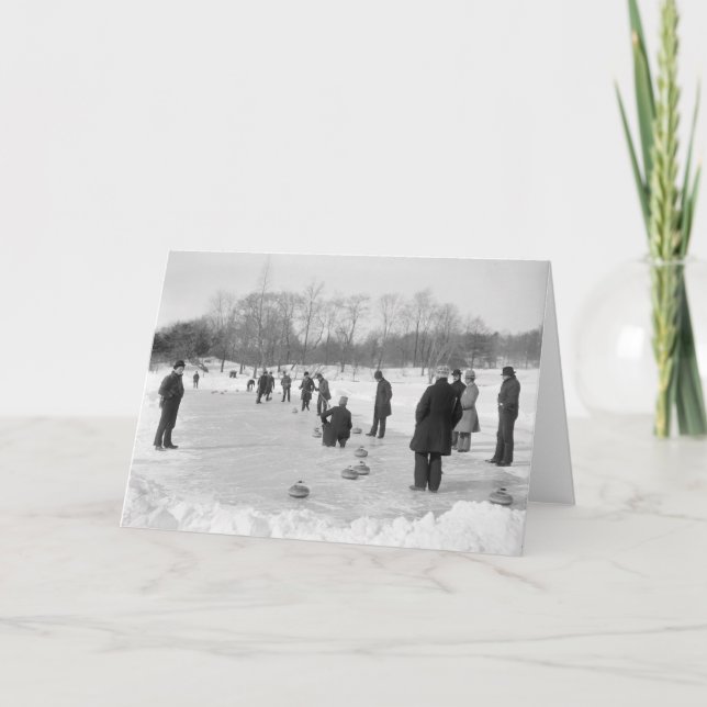 Cartão Curling in Central Park, 1906 (Frente)