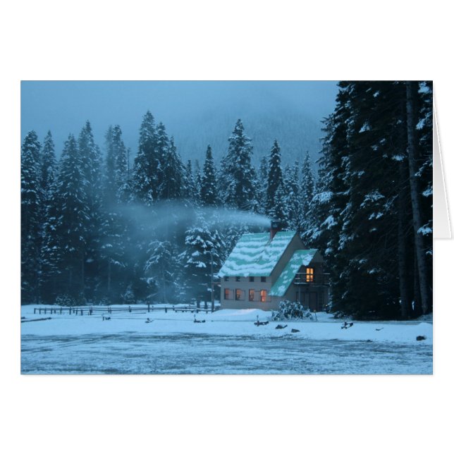 Cartão Curtis Gilbert na neve (Frente Horizontal)