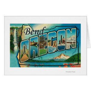 Cartão Curvatura, letra ScenesBend de OregonLarge, OU