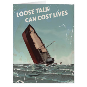 Cartão Custo de conversa perdido vive Poster WW2