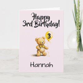 Cartão Custom 3rd Birthday Congratulations, Personalized