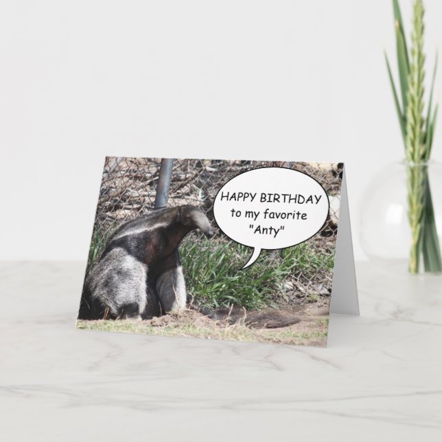 Cartão Custom Anteater Greeting Card (Frente)