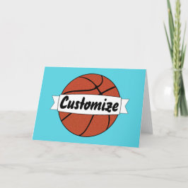 Cartão Custom Basketball Team Name/Text Basketball Party