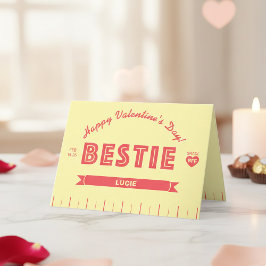 Cartão Custom BESTIE Retro Butter Stick Valentine's Day