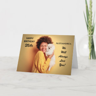Cartão Custom Birthday Photo Personalize Card