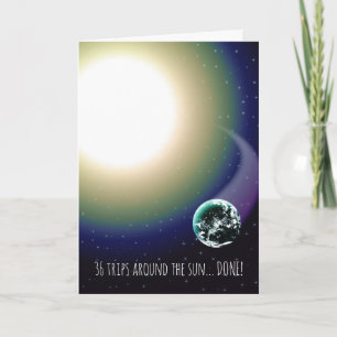 Cartão Custom Birthday Trips Around the Sun